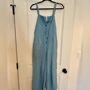 RVCA Blue and Teal Overalls